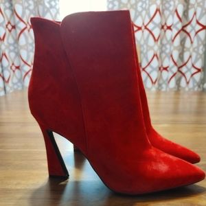 Sexy Red Suede Nine West boots